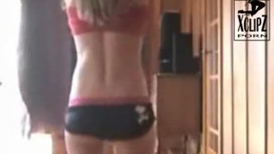 Sexy skinny girl dancing